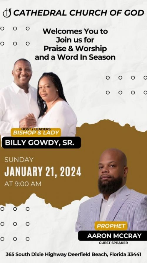 Special Guest PROPHET AARON MCCRAY